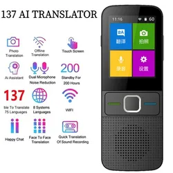 T10 Smart Voice Translator 137 Multi Languages In Real Time Online Instant Off Line Translation AI Learning Conversion