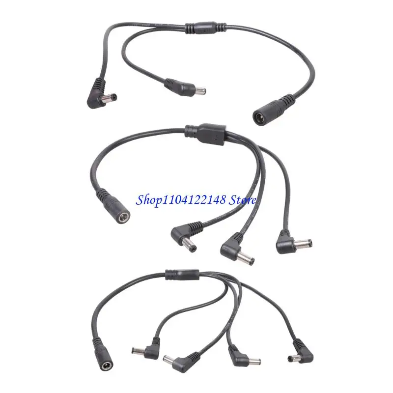 P9FA DC5521 Extension Cable 5.5x2.1mm Y Splitter 1 Female to 2/3/4 Male 40CM 15.75in