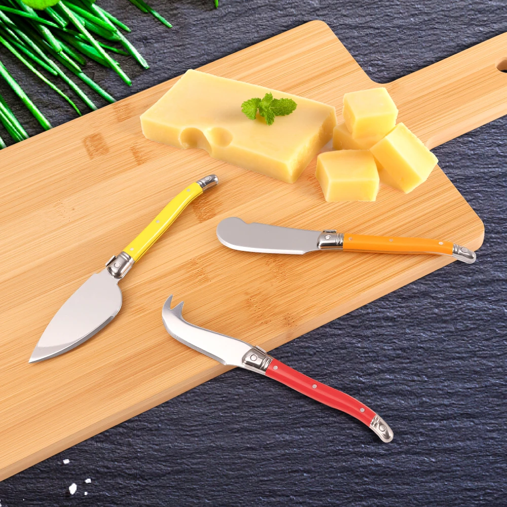 Jaswehome 3pcs Mini Butter Spatula Cheese knife Set Stainless Steel Bread Cheese knife Butter cutting knife Kitchen baking tools