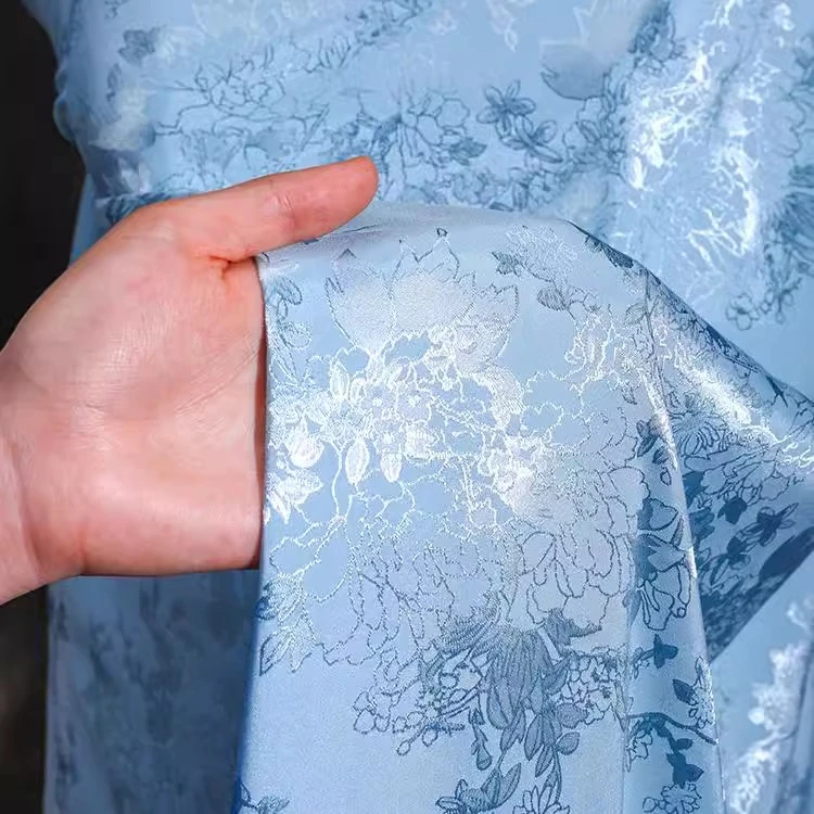 

Жаккардовая имитация ацетатного шелка, мягкая шелковая ткань, сшитая одежда, юбка, Ципао, сделай сам, пододеяльник, простыня, глянцевая ткань