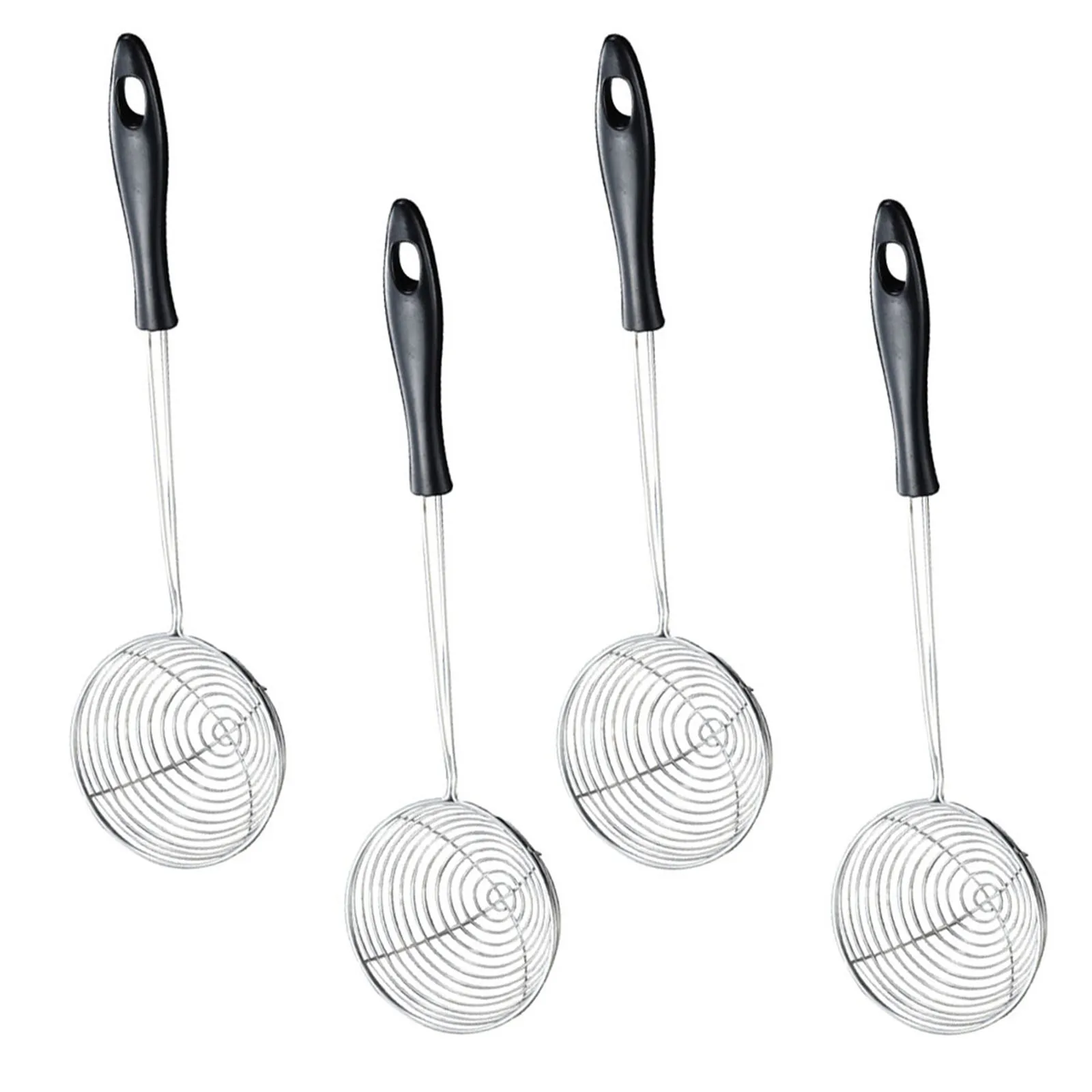 

4pcs Stainless Steel Hot-Pot Strainer Spoon Multifunctional Kitchen Filter For Tea Noodle Oil Drain Home Restaurant Use