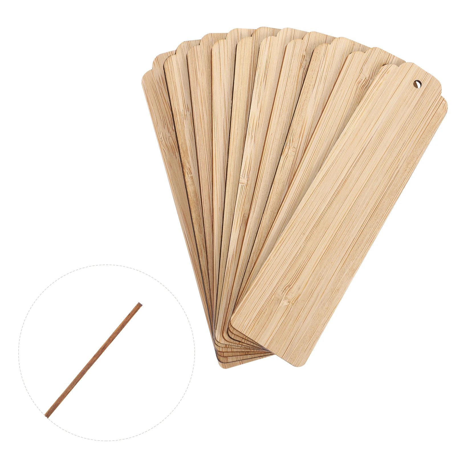 10 stuks creatieve houten bladwijzers blanco doe-het-zelf-tags voor lezers schrijvers studenten woondecoratie hangende ornament leeshulpmiddel