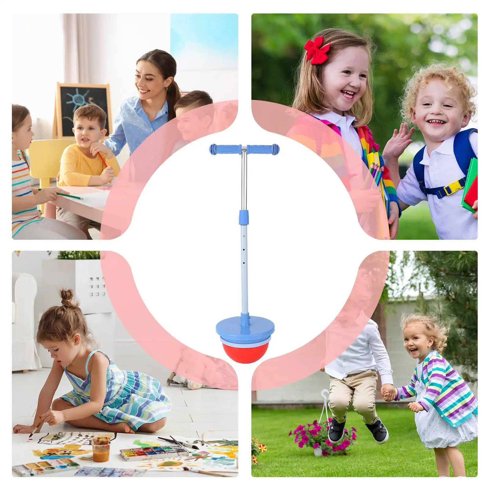 Bolas de salto equilíbrio esportes jumper vara com alça bola ajustável para jogar ao ar livre para ao ar livre indoor meninos meninas natal