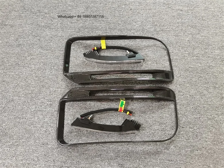 

For MercedesBenz G-Class W464 G500 G63 Upgrade B G900 Style Dry Carbon Fiber Front Bumper Grill and Fog Lamp