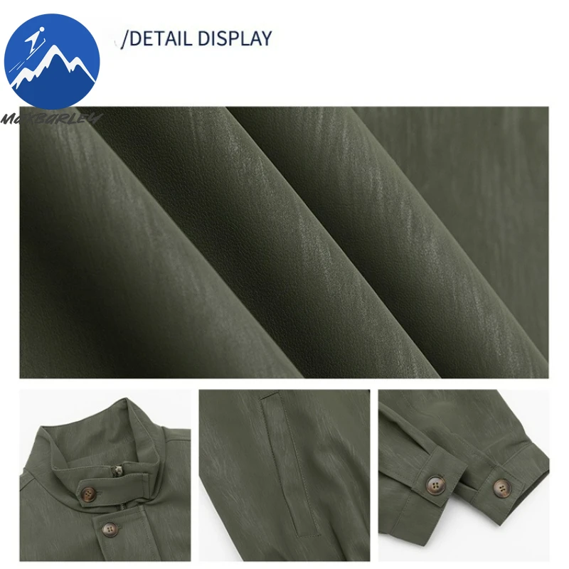 Maxbarley Men Leather Jacket High Quality Design Riding  Leisure Pocket Lapel PU Coat Male Thin Leather Clothing Motorcycle Coat