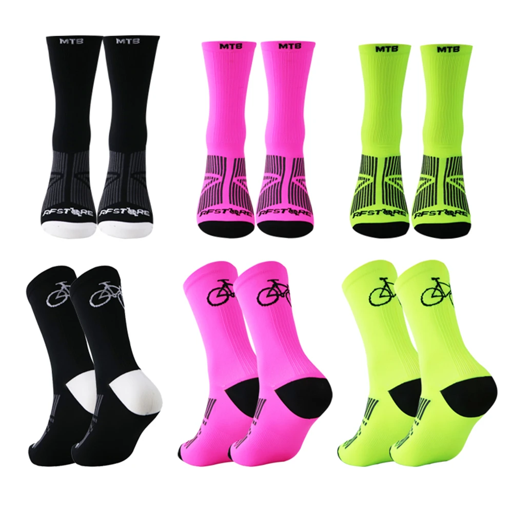 

3pairs Professional Cycling Socks Sweat-Absorbing Breathable Road Bicycle Socks High Quality Outdoor Racing Cycling Socks
