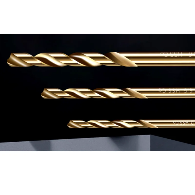 YRFL HSS M35 Juego de brocas helicoidales recubiertas de cobalto, núcleo para cortador de agujeros de Metal y madera, perforación de Metal y madera de acero inoxidable
