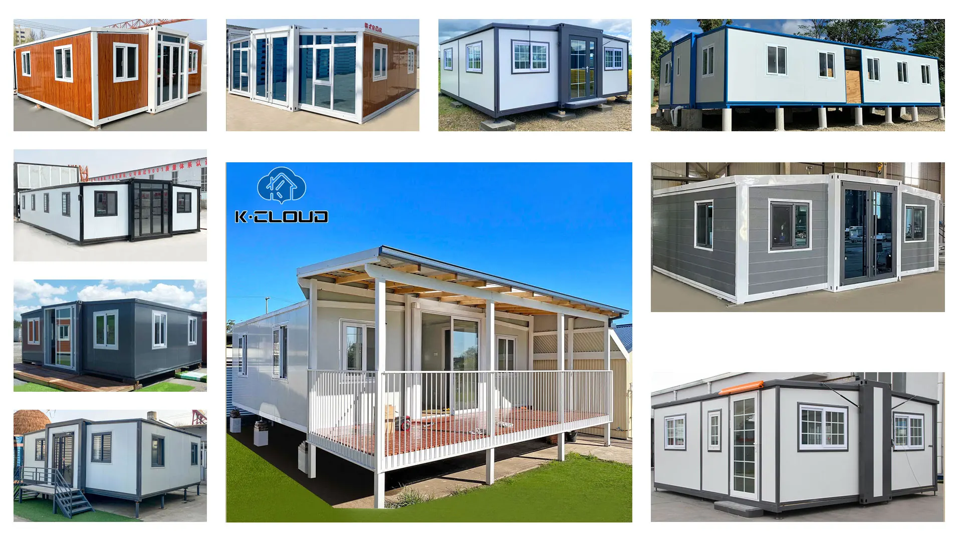 Ready Made 40Ft 20Ft Shipping Prefab Container Expandable House For Sale Light Steel Folding Prefabricated Home Villa 5 Bedroom