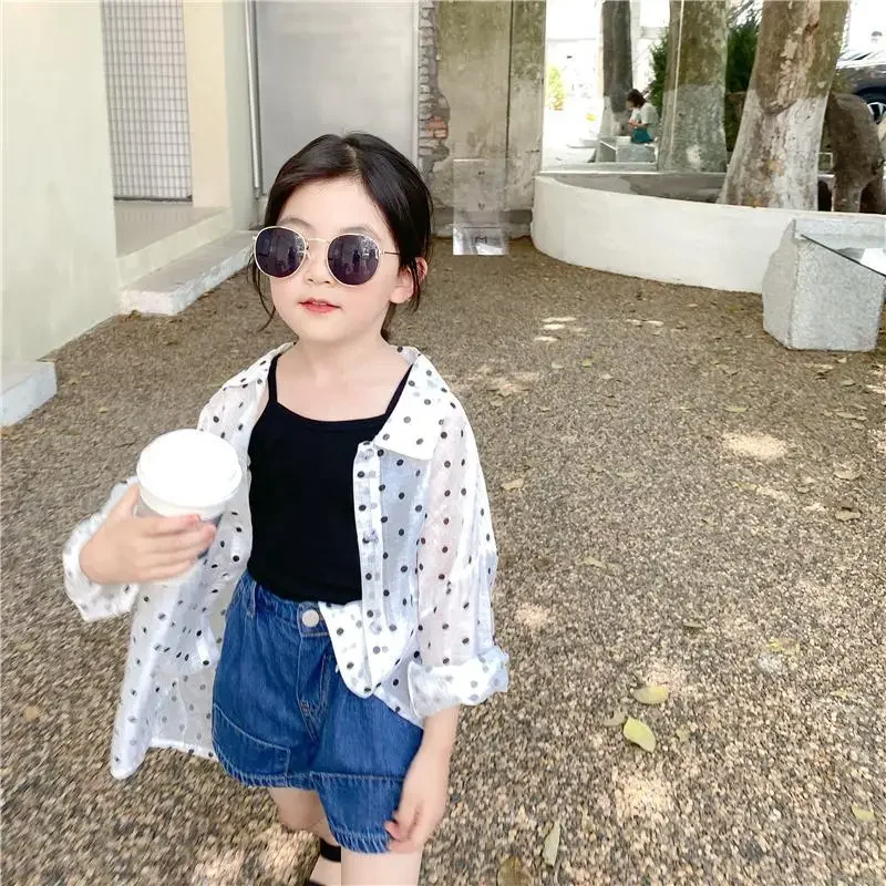 Children's Clothing Girls' Sun Protection Clothing Baby Summer Clothing Sun Protection Shirt Ultra-Thin Casual Western Style