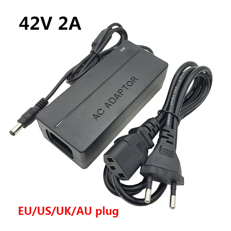 

42V 2A Power Supply Source 42 volt Power Supply EU4.8mm UK AU EU US Plug Switching 42V 2A Adapter 220v 42v Transformer 5.5*2.5