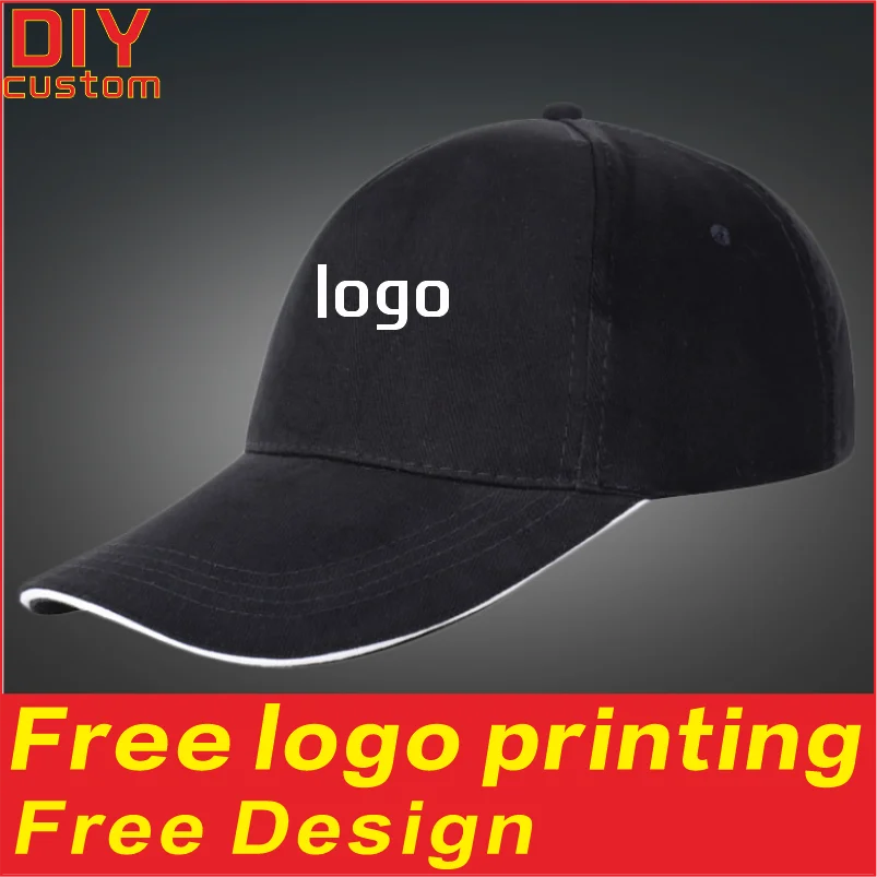 

Casual cotton duckbill cap, baseball cap, sun visor, custom printed logo embroidery