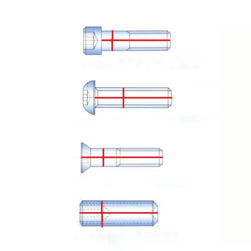 10Pcs M2 M2.5 M3 M4 M5 M6 M8 304 Stainless Steel Button Head  Allen Bolts Hex Socket Set Screw for Model DIY Car Model Furniture