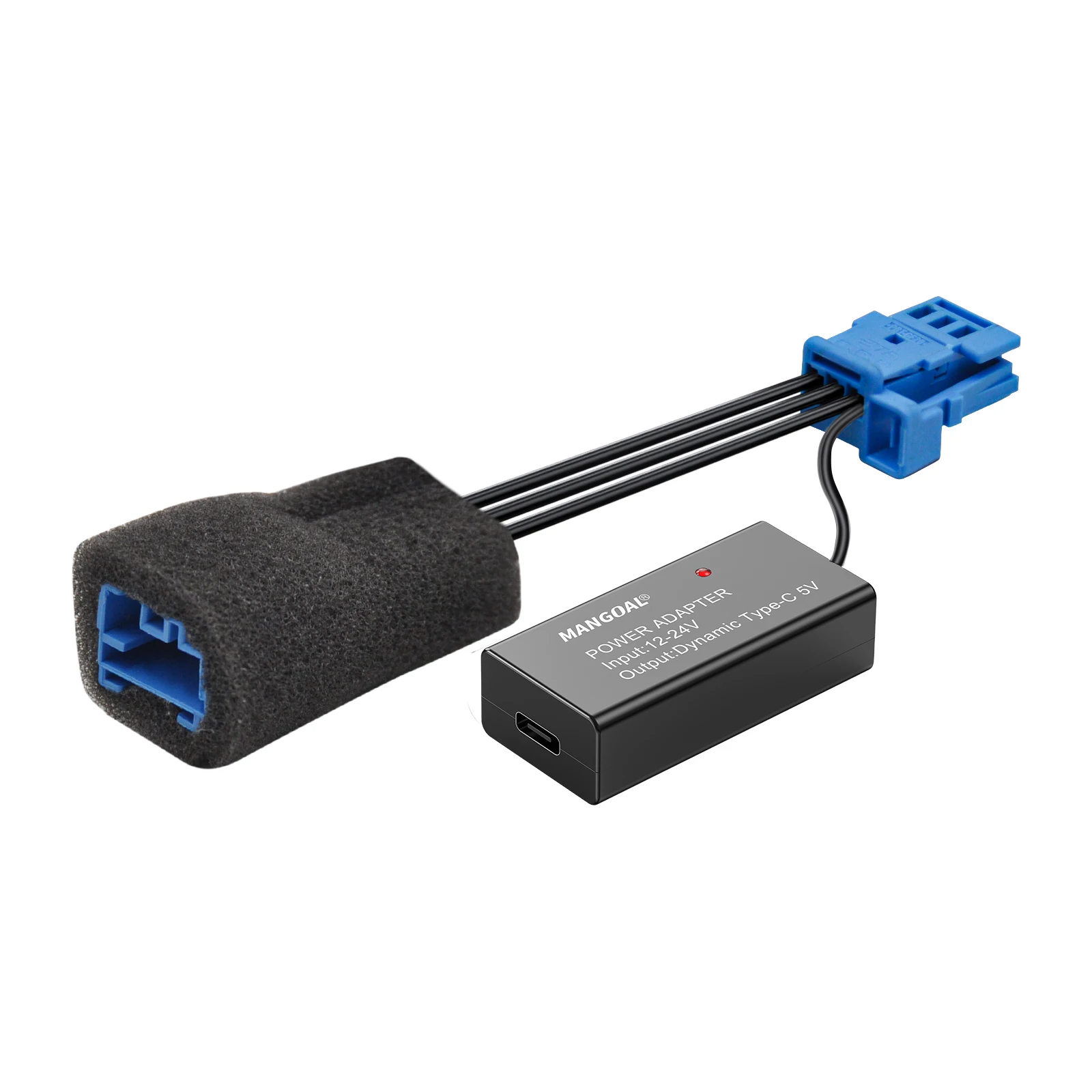 Mangoal Dash Cam Power Adapter For  Citroen Peugeot and DS 3-Pin Rain Sensor Suppor Type-C Mini Micro USB Plug and Play