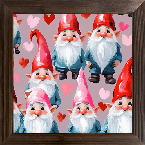 Christmas and Love Elements Cartoon Style American Print Oil Painting Waterproof Suitable for Stores, Room Decoration Items