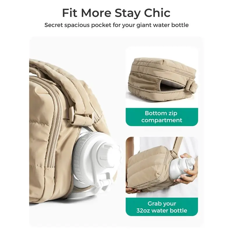 ABRT-حقيبة كروس للسفر مقاومة للماء للنساء مع جيب زجاجة قابل للتوسيع حقيبة كتف هاراجوكو للطلاب #5