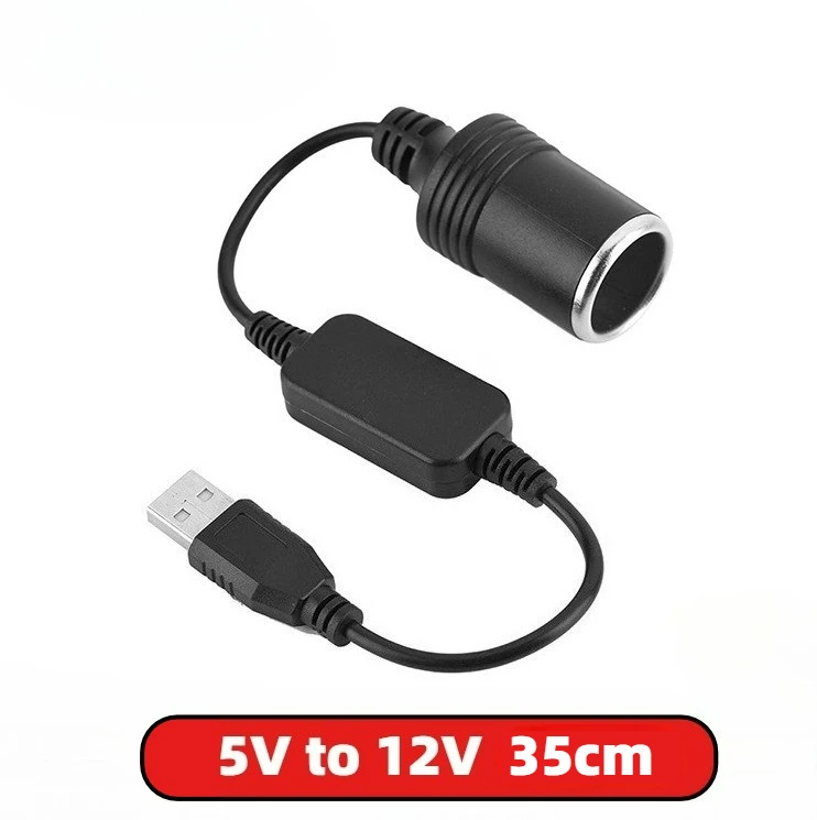 5V 2A USB To 12V Cigarette Lighter Socket USB Male To Female Cigarette Lighter Adapter Converter Car Electronics Accessories