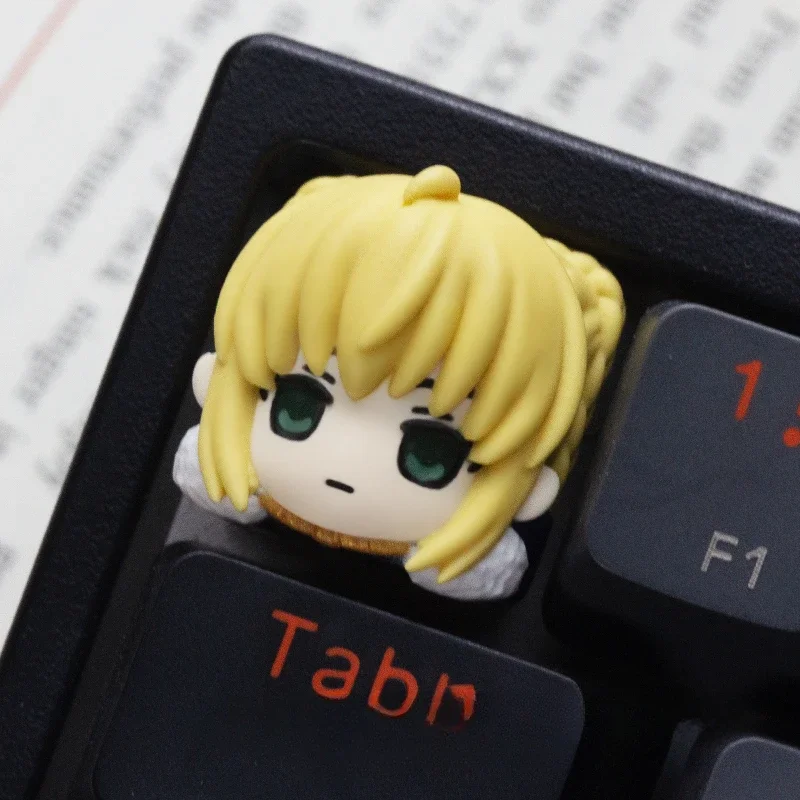 Cute Altria King Anime Theme Keycap Resin Custom DIY Handmade Gaming Cartoon Art Key Caps for Mechanical Keyboard Gamer Gifts