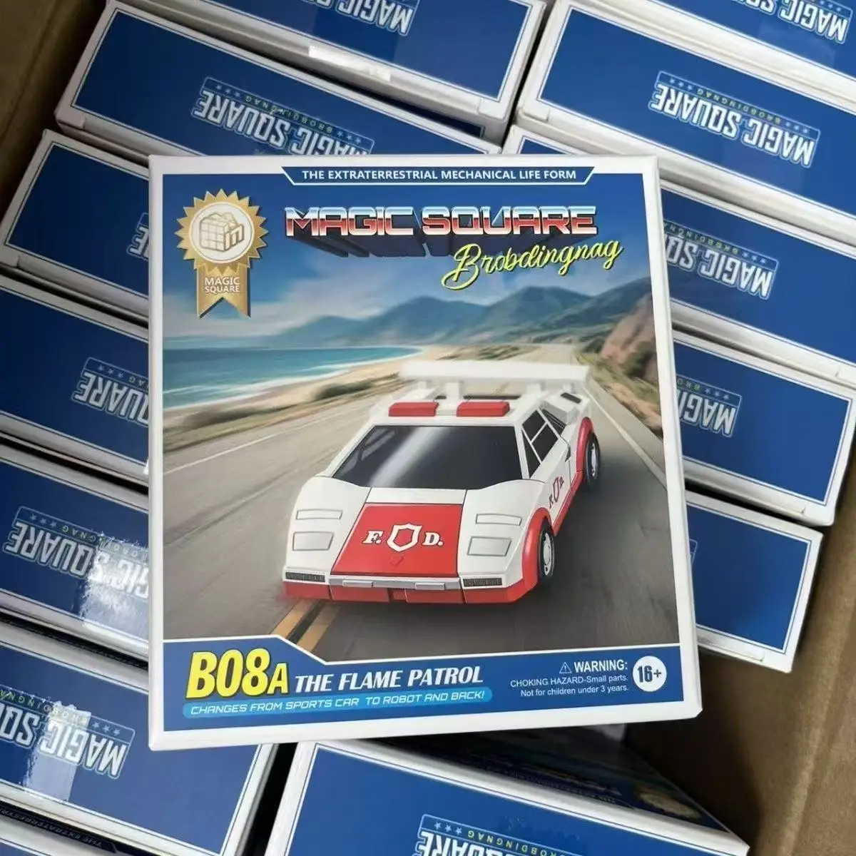 En Stock, transformación cuadrada mágica, juguetes MS-B08A, la patrulla de llama, MSB08A, Mini figura de acción a escala, juguete de deformación