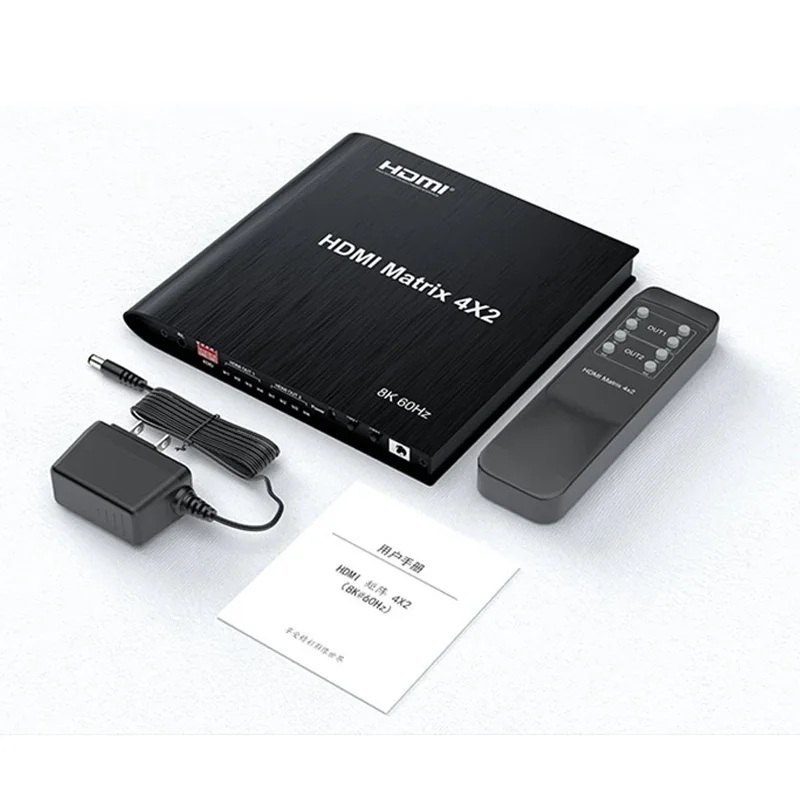 

8K 4x2 HDMI Matrix Audio Video Converter Switch 4K 120Hz HDMI Splitter Dual Display 3D HDR for PS4 PS5 Laptop PC To TV Projector