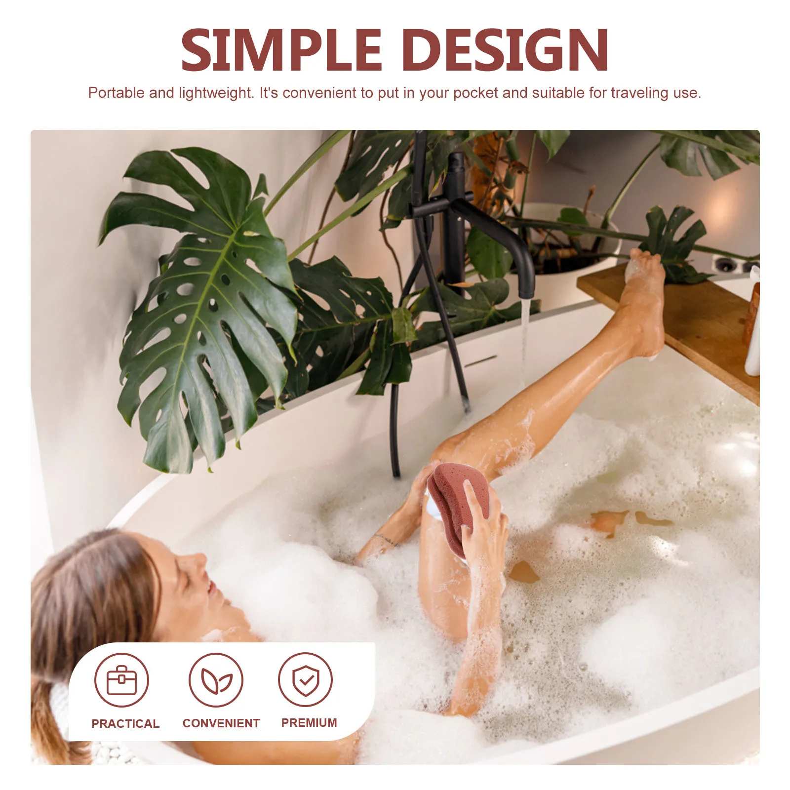 

Bath Sponge Shower Scrubber Exfoliating Cleaning Tool for Healthy Skin Helps Creative Design Lightweight