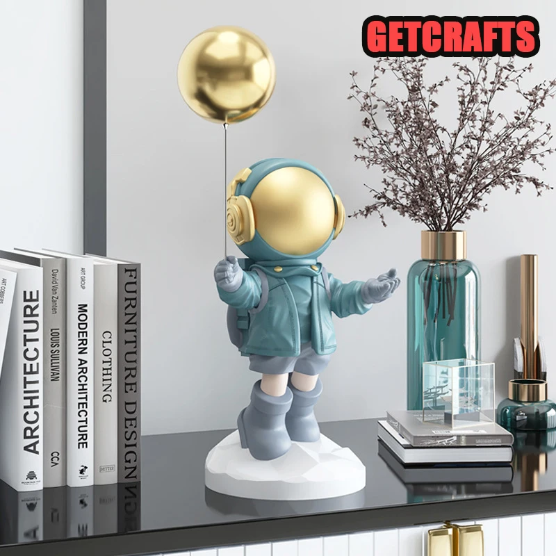 

GETCRAFTS Home Decor Astronaut Statues Nordic Office Ornament Figurines Modern Kast Art Gifts Living Room Decorative Sculptures