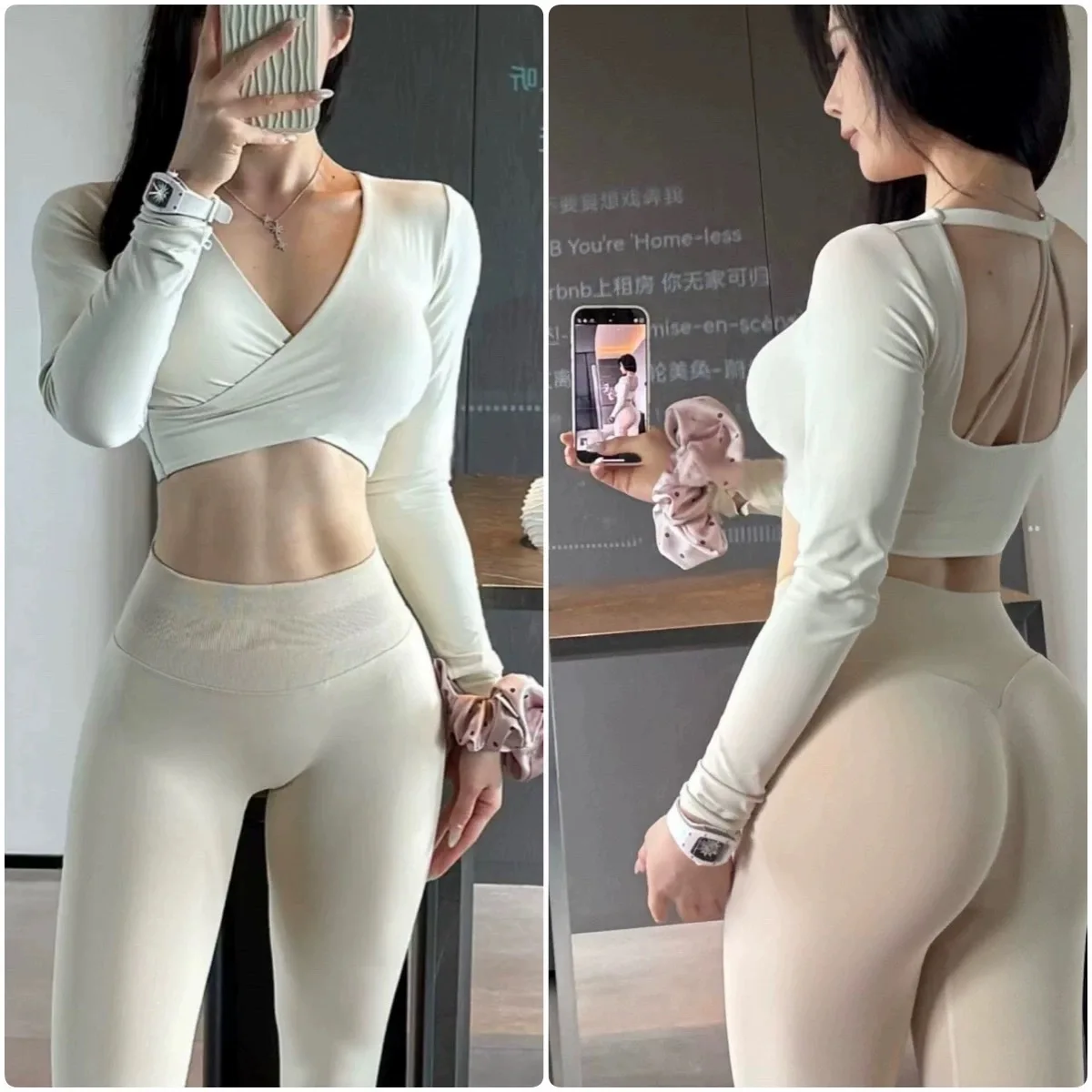 بأكمام طويلة اليوغا الرياضة اللياقة البدنية سليم المناسب قصيرة طويلة الأكمام بيلاتيس ملابس التدريب ملابس لليوجا مع منصات الصدر قميص علوي