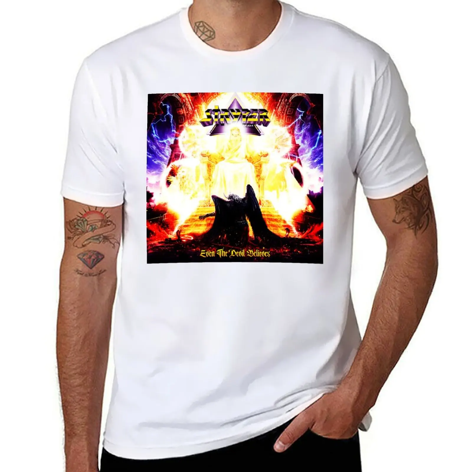 

stryperlogo wallpaper christian rock band 90art T-Shirt t shirts designer t shirt men 100% cotton luxury brand T-Shirt