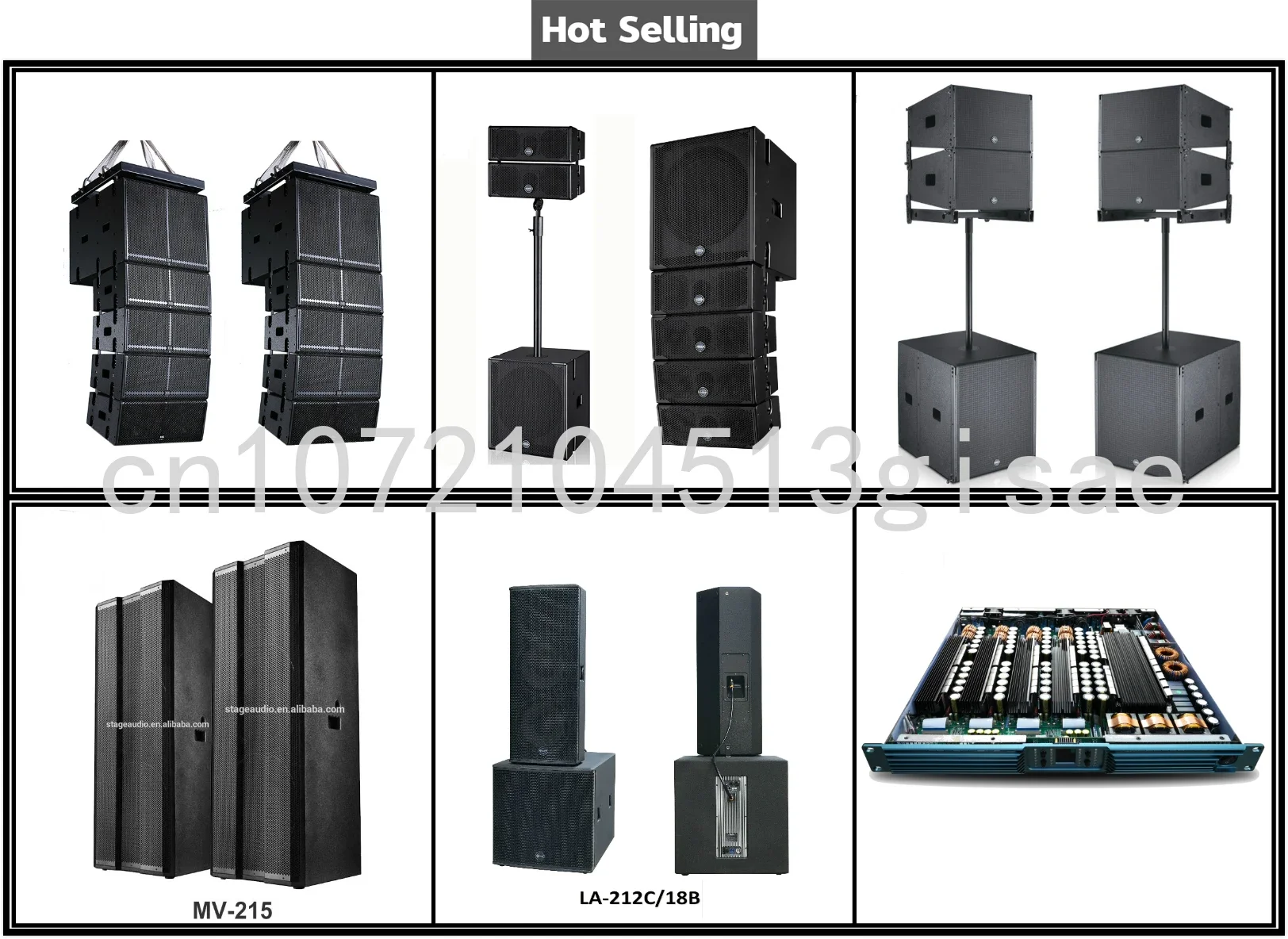 Outdoor Powered Professional Audio Class D Active Pa Speaker System with 5000 Watts DSP Digital Amplifier Module