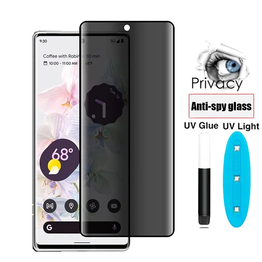 

UV Anti Spy Tempered Glass For VIVO X100 Pro X50 X60 X70 X80 X90 Privacy Screen Protector vivo IQOO 10 11 12 Pro Protective Film