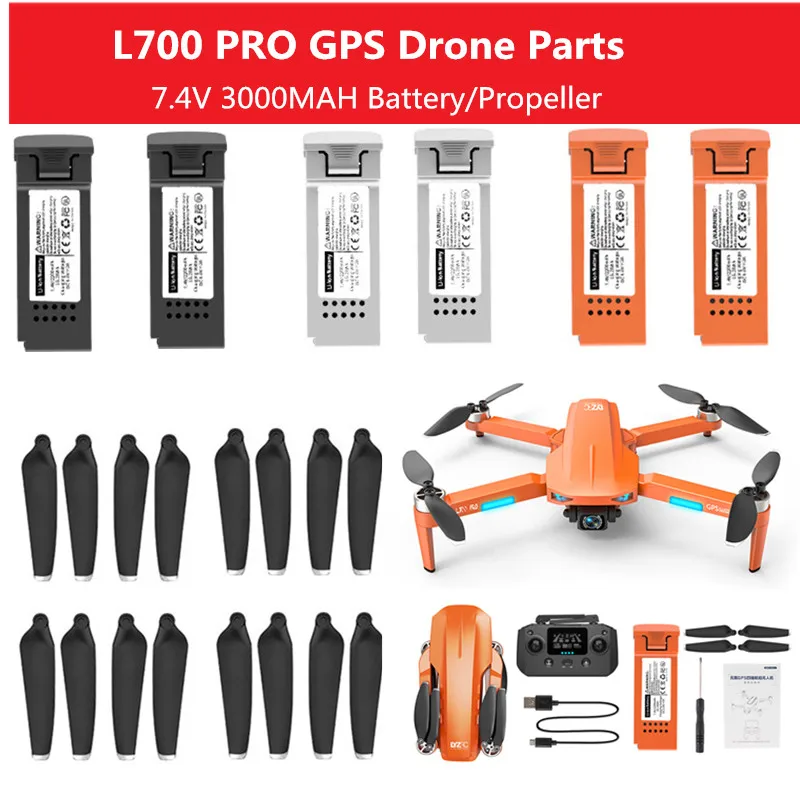 

L700 PRO GPS Drone Spare Part 7.4V 3000mAh Battery/Propeller For L700 Pro Accessories L700PRO L700 PRO GPS Drone Battery Toys