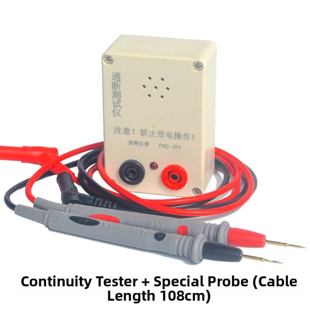 9V Buzzer Continuity Tester With LED Light For Wire Cable PCB Circuit Switch Detection Tool ABS Material Electrical Measurement