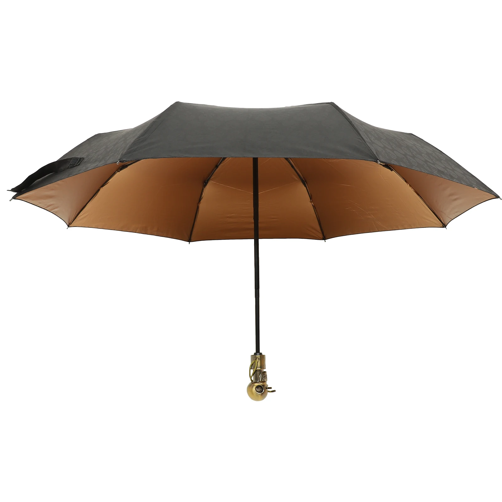 

1pc Aluminum Alloy Head Umbrella Lightweight Foldable Travel Sun Protection UV Proof Rain Parasol Portable Shelter