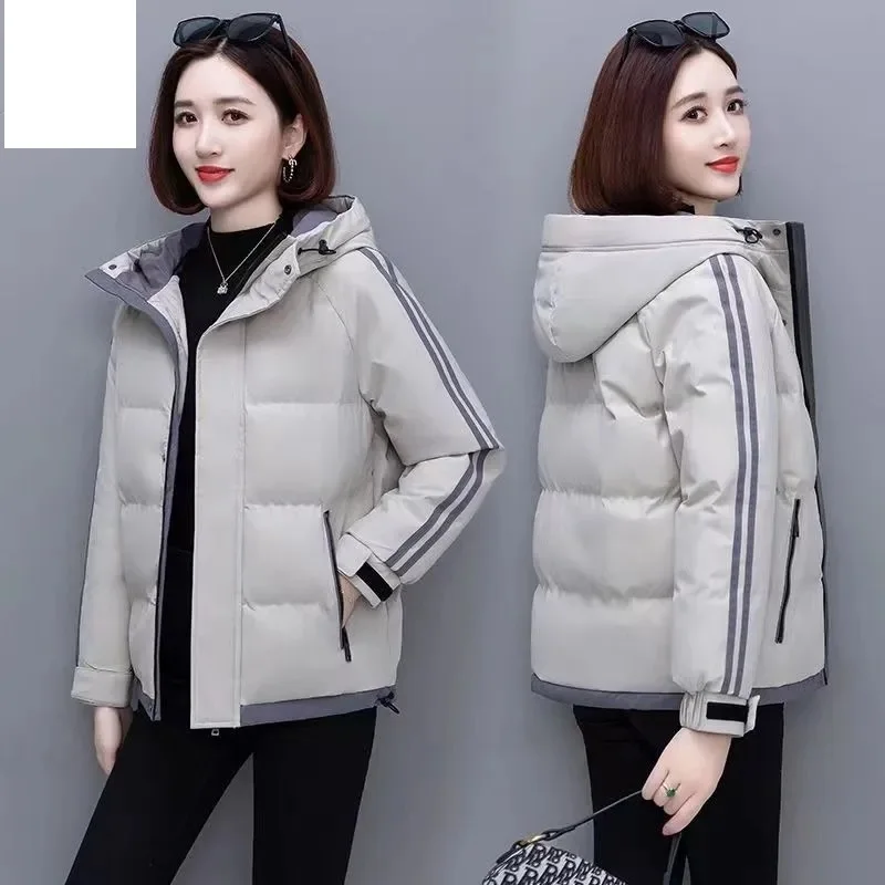 

Women's Short Cotton-padded Winter Coat 2025 New Fashion Female Hooded Jacket Down Warm Cotton Padded Coat Ladies Loose Overwear