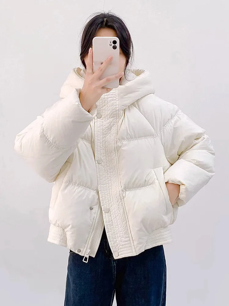 Women's Clothing Fashion loose hooded short down coat Winter New NO.7