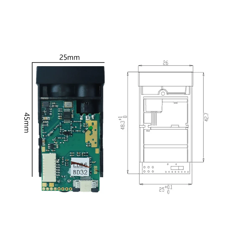 M703a Laser Distance Sensor Phase 635nm Laser Rangefinder Module