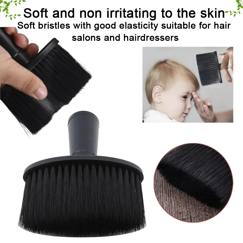1 cepillo de barba con mango práctico, cepillo de cerdas suaves, cepillo para el pelo, cortadora de pelo, cepillo manual para el pelo, cepillo de limpieza del cuello