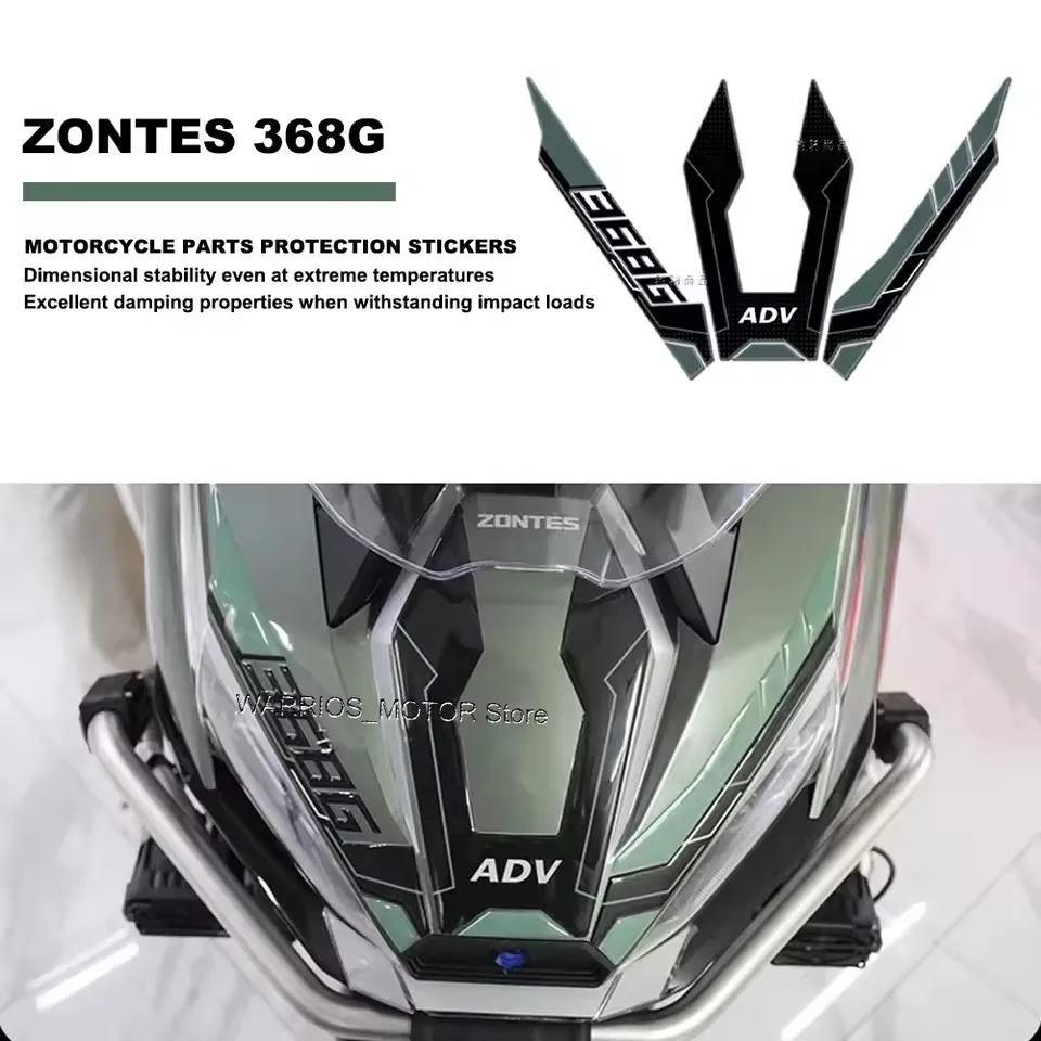 

For ZONTES 368G 368K 368E 368D 368M 2025 Motorcycle Front Mouth Protection Sticker 3D Epoxy Resin Protective Sticker