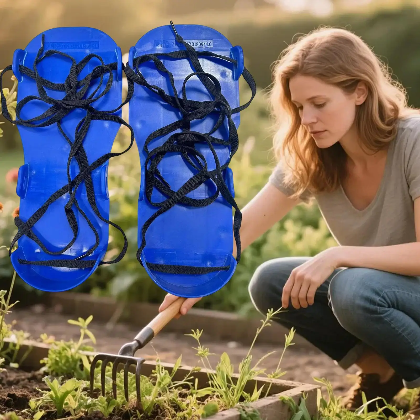 Garden Nail Shoes Grass Loose Soil Tool Long Nail Lawn Aerator Grass Spikes Shoes Self-Leveling Epoxy Yard Grass Cultivator
