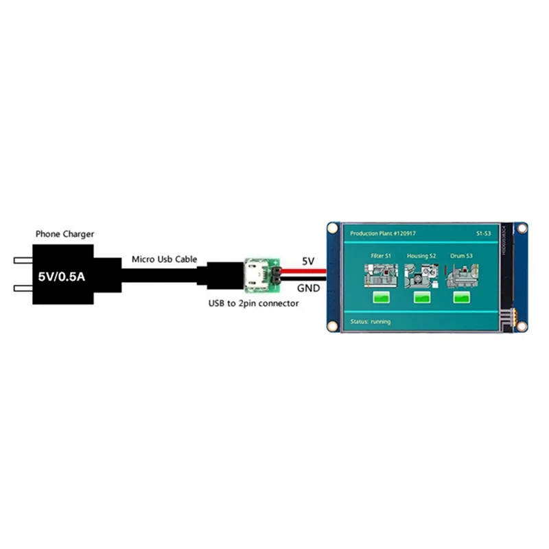 HMI LCD Touch Display NX4832T035 3.5-Inch Human-Machine Interface HMI Resistive Display Enhanced Series