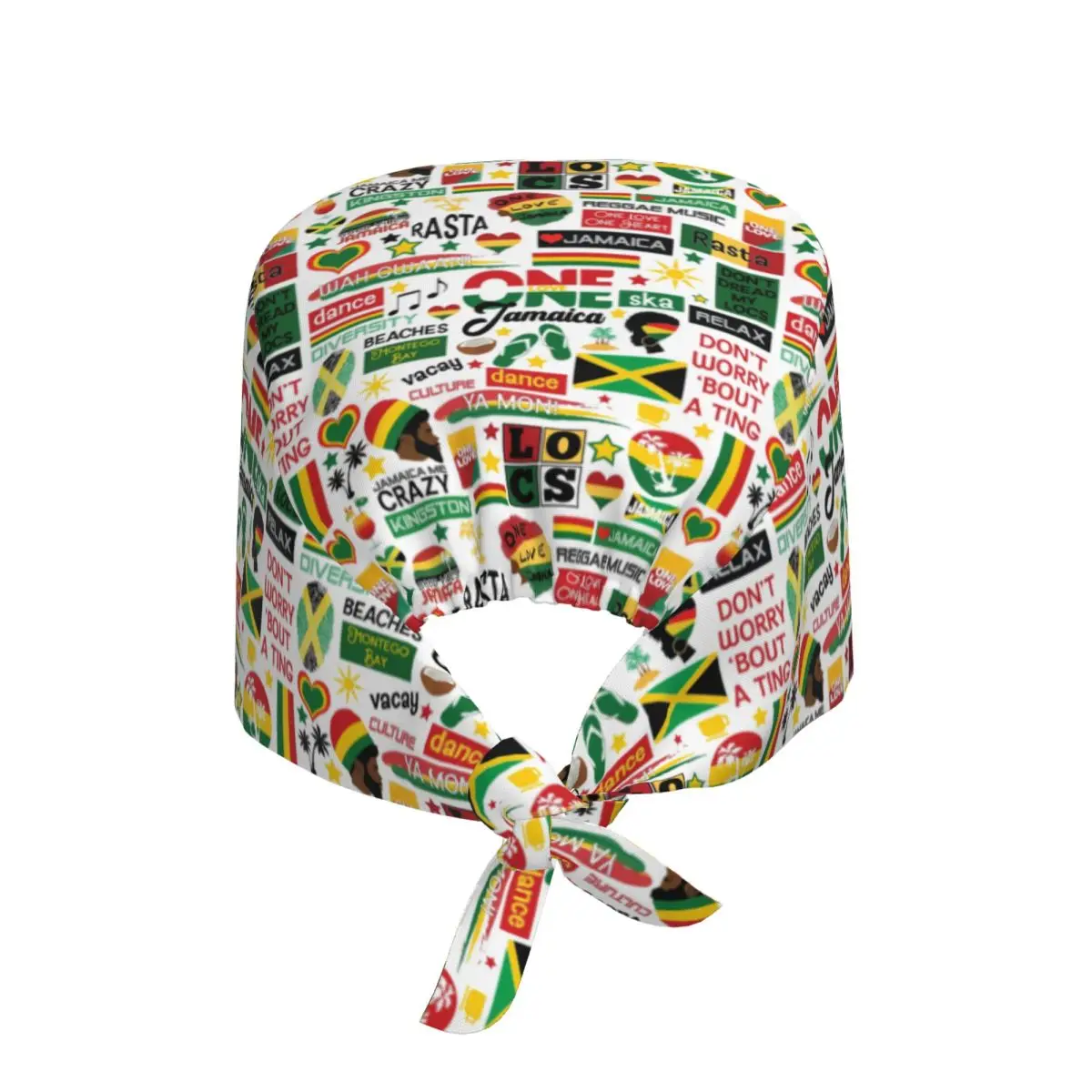 Adjustable Jamaica One Love Culture Pattern Working Hat Men Women Surgical Hat Scrub Nursing Doctor Surgeon Cap for Chef