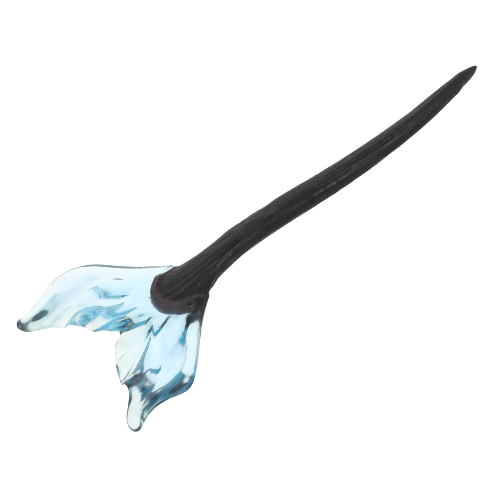 

Elegant Handmade Black Wood Blue Fishtail Hairpin for Women Secure Resin Bun Hairstyle Accessories Vintage Stick
