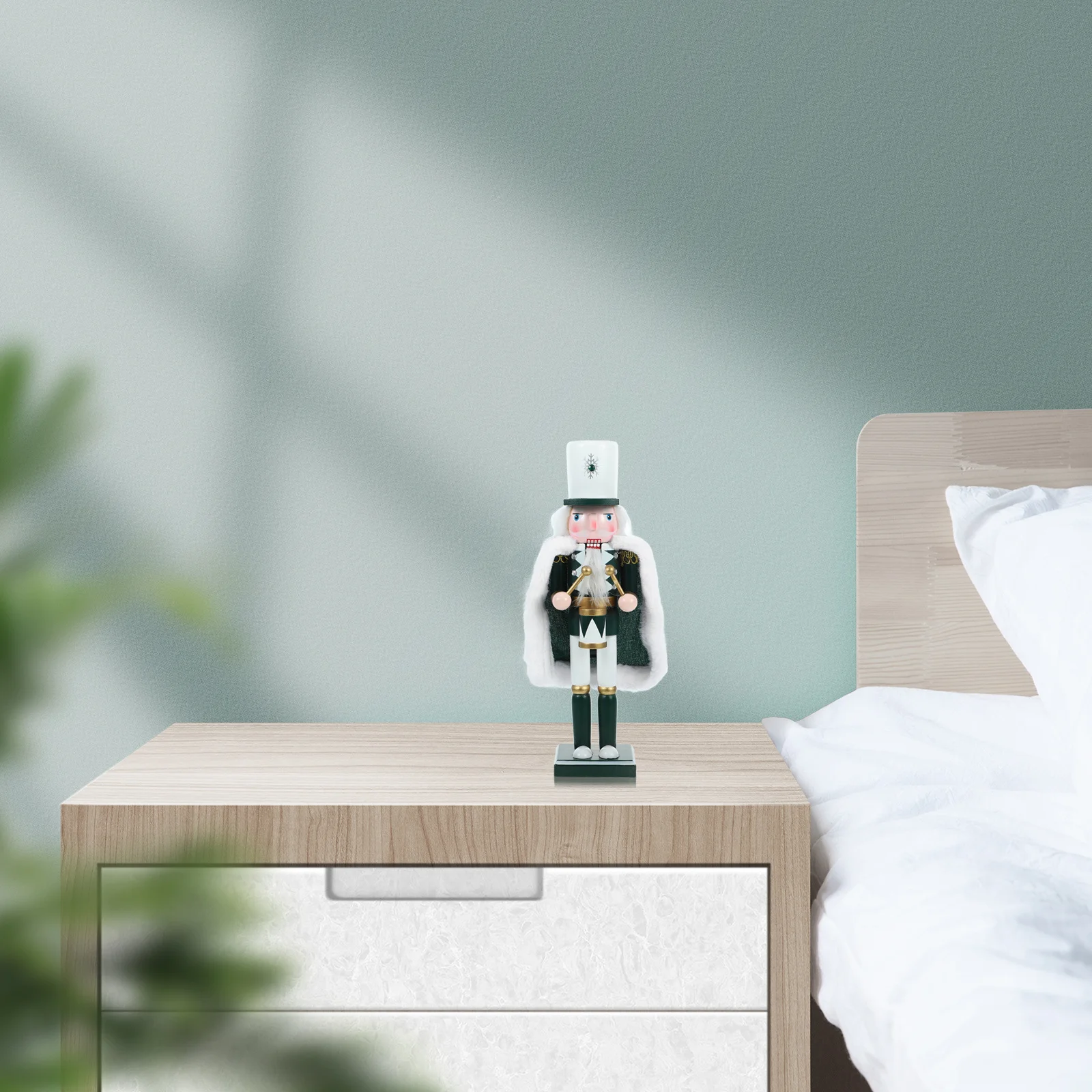 

Christmas Wooden Nutcracker Cute Small Drum Soldier Xmas Decoration Festive Holiday Table Ornament Nutcracker Decor