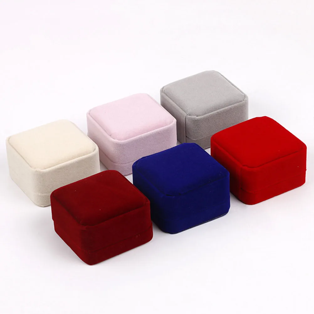 

6-шт упаковочная коробка для сережек упаковочные коробки фланелевый органайзер для ювелирных изделий чехол для хранения шпильки