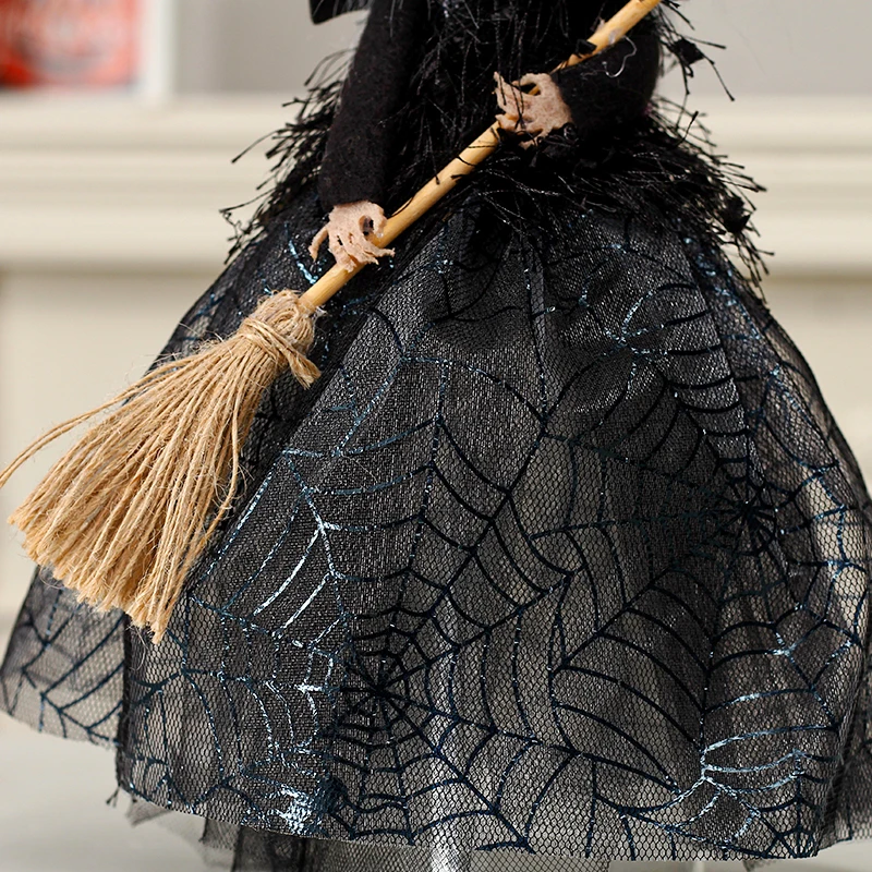 High Quality Haunted House Doll Ornaments Decorate Props Tree Top Star Witch Doll Halloween Decorations Ghost Festival