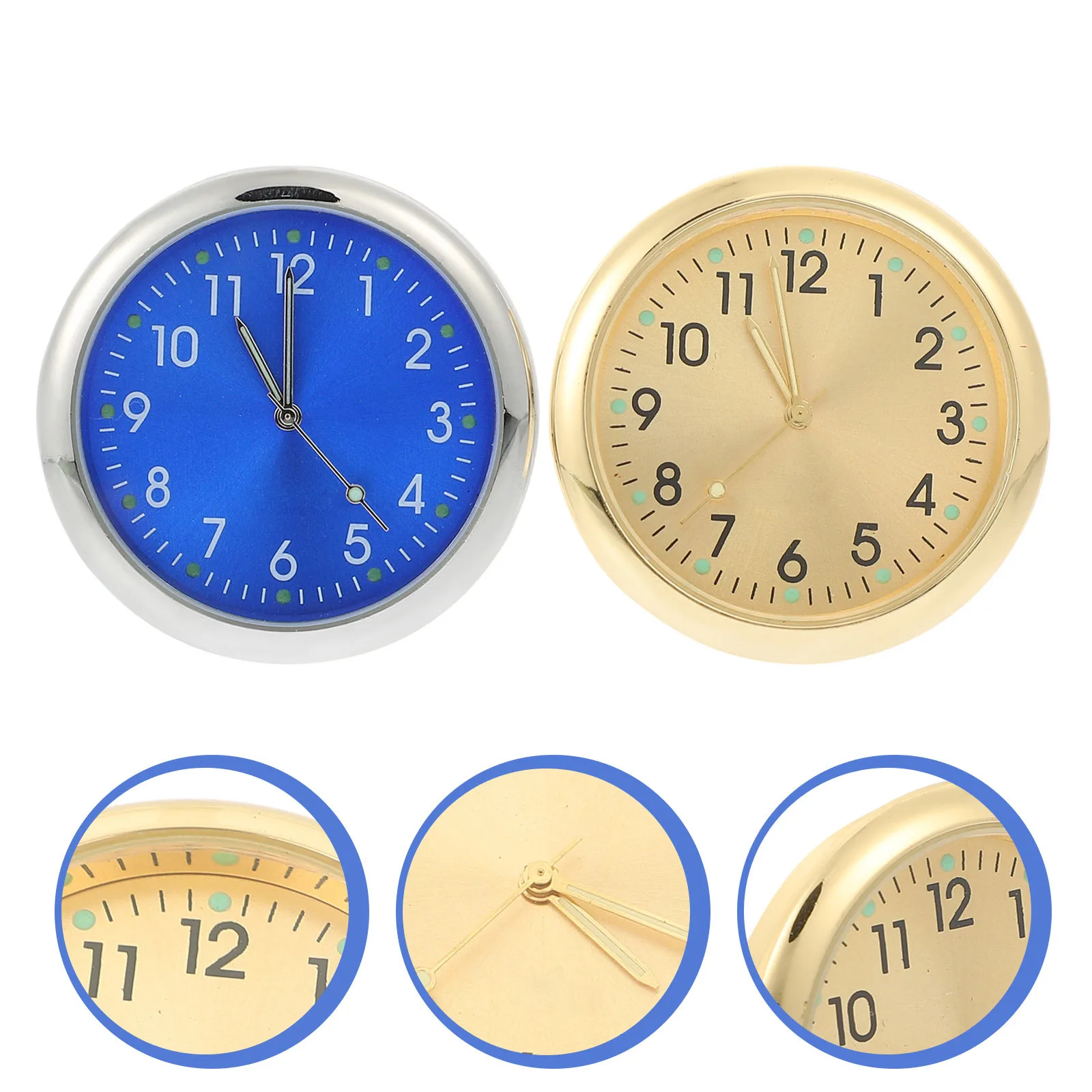 

Luminous Car Dashboard Mini Night Glow Small Creative Portable Watch for Dashboard Mini Clock Car nament Decor