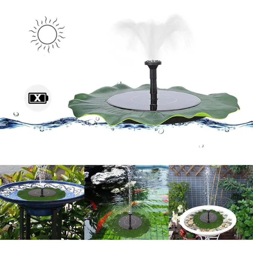 1Set Solar Pond Fountain Pump For Gardens Pools Bird Baths Small Ponds Aquariums Black Replacement Fountain Pump Accessories