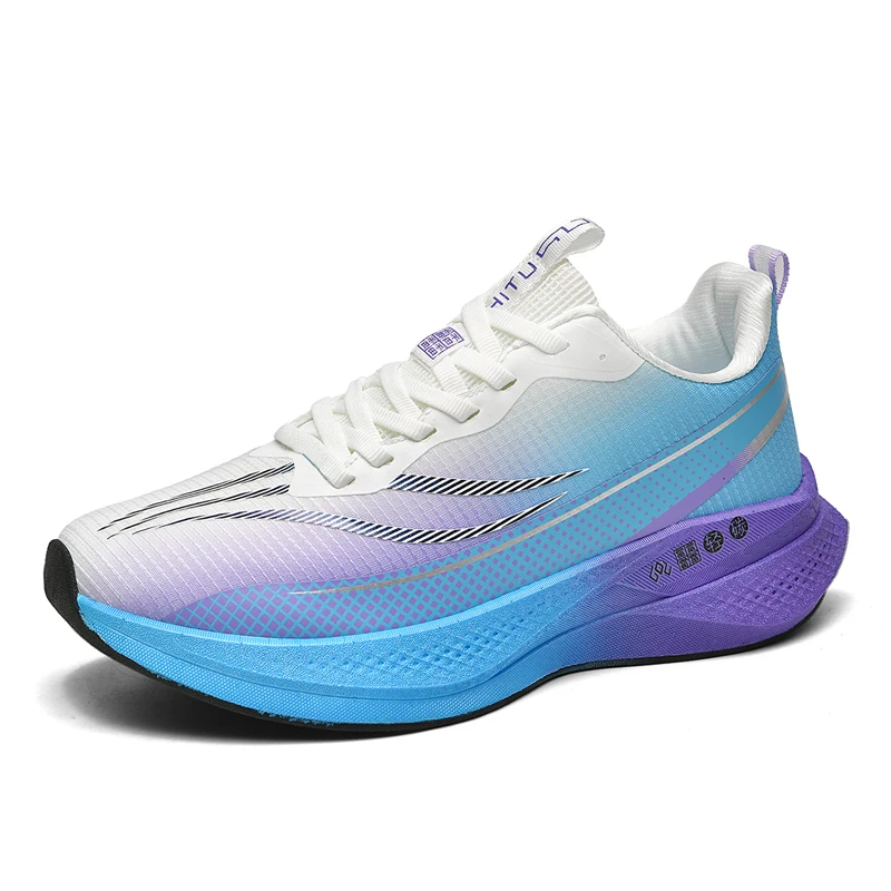 

Professional Road Sneakers Men Women Carbon Plate Air Cushion Breathable Lightweight Marathon Training Running Shoes