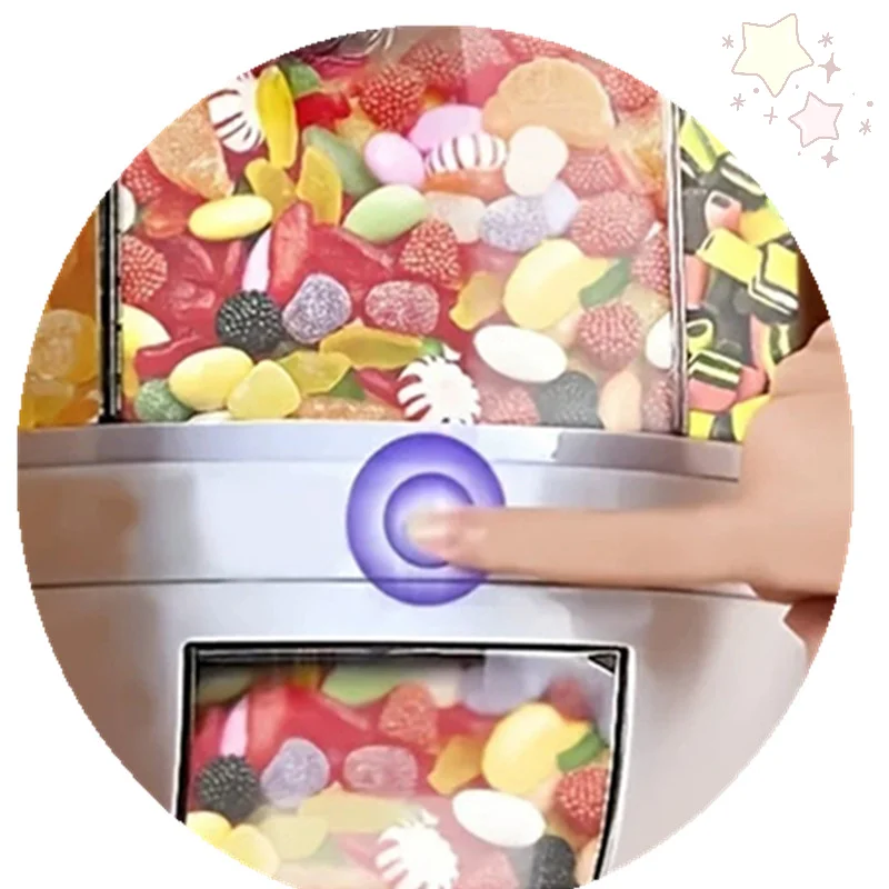 Dispensador de dulces giratorio, barril, rejilla múltiple, contenedor de almacenamiento de granos de gran capacidad para aperitivos de alimentos y cereales