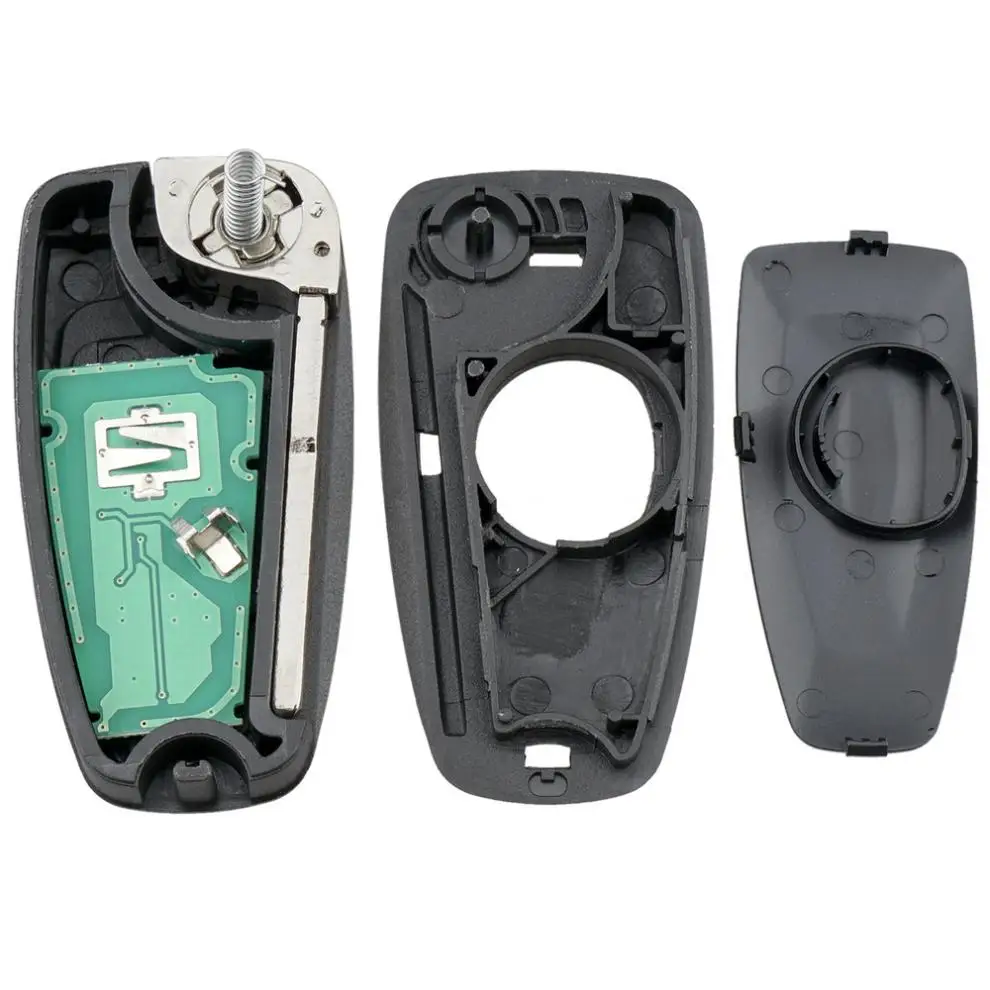 Custodia portachiavi per chiave remota per auto a 3 pulsanti 433 MHz adatta per Ford Mondeo 2010-2018 FocusGrand S-MaxTransit Connect 5WK49986 ID83 Chip