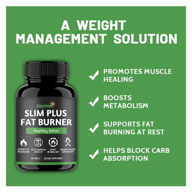 1 bottle of Slim Plus fat burner weight loss capsule inhibits appetite and promotes metabolism slimming pill